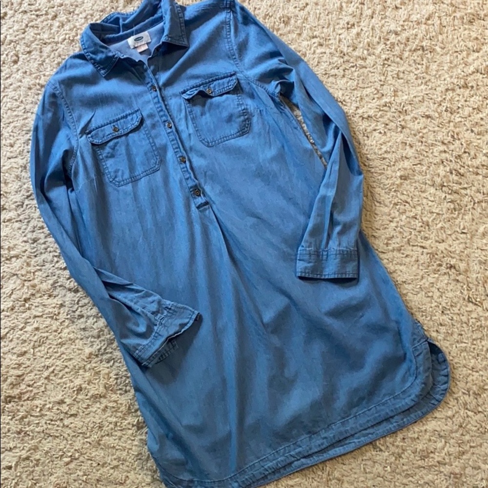 Old Navy Chambray Utility Shirt Dress
